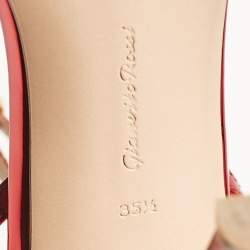 Gianvito Rossi Metallic Red Leather Jaipur Sandals Size 35.5