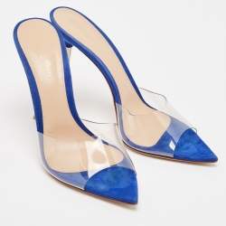 Pre Owned Gianvito Rossi Transparent PVC Lyn Slide Sandals Size 40