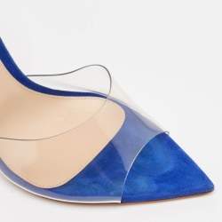 Pre Owned Gianvito Rossi Transparent PVC Lyn Slide Sandals Size 40