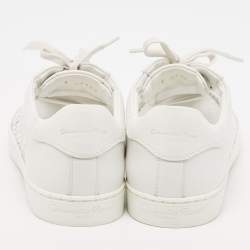 Gianvito Rossi White Leather and Fishnet Helena Sneakers Size 39