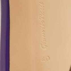 Pre Owned Gianvito Rossi Purple PVC Elle Slide Sandals Size 40