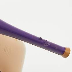 Pre Owned Gianvito Rossi Purple PVC Elle Slide Sandals Size 40