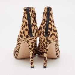 Gianvito Rossi Brown Calf Hair Vamp Booties Size 36