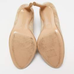 Gianvito Rossi Beige Suede Vamp Booties Size 36