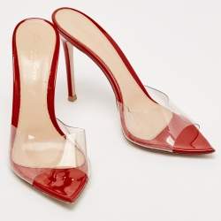 Gianvito Rossi Transparent PVC Elle Slide Sandals Size 37.5