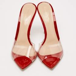 Gianvito Rossi Transparent PVC Elle Slide Sandals Size 37.5
