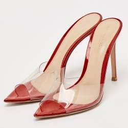 Gianvito Rossi Transparent PVC Elle Slide Sandals Size 37.5