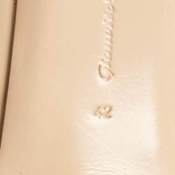 Pre Owned Gianvito Rossi Beige Patent Leather Plexi Pumps Size 42