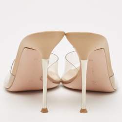 Pre Owned Gianvito Rossi Transparent PVC Lyn Slide Sandals Size 38