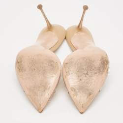 Pre Owned Gianvito Rossi Transparent PVC Lyn Slide Sandals Size 38