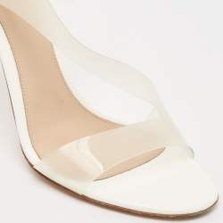 Gianvito Rossi Transparent PVC Metropolis Ankle Strap Sandals Size 40.5
