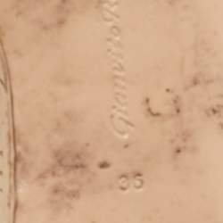 Pre Owned Gianvito Rossi Brown Suede Portofino Wedge Sandals Size 36