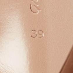 Pre Owned Gianvito Rossi Gold Satin Portofino Ankle Strap Sandals Size 39