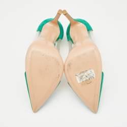 Gianvito Rossi Green/Transparent PVC and Suede Plexi Pumps Size 39.5