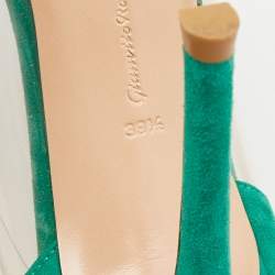 Gianvito Rossi Green/Transparent PVC and Suede Plexi Pumps Size 39.5