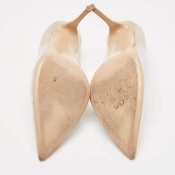 Pre Owned Gianvito Rossi Gold/Silver Leather Pointed Toe Pumps Size 42