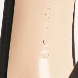 Pre Owned Gianvito Rossi Black Satin Gala Sandals Size 42