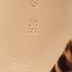 Gianvito Rossi Beige/Brown Leopard Print Calf Hair Vamp Boots Size 38.5