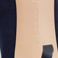 Pre Owned Gianvito Rossi Navy Blue Suede Gianvito 105 Pumps Size 40