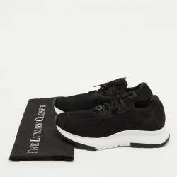 Gianvito Rossi Black Fabric Lace Up Sneakers Size 40