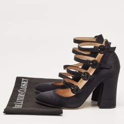 Pre Owned Gianvito Rossi Black Suede Strappy Pumps Size 38