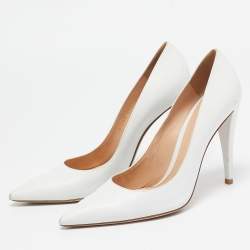 Gianvito Rossi White Leather Decollete Pumps Size 39.5