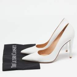 Gianvito Rossi White Leather Decollete Pumps Size 39.5