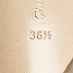 Pre Owned Gianvito Rossi Beige PVC Elle Slide Sandals Size 36.5