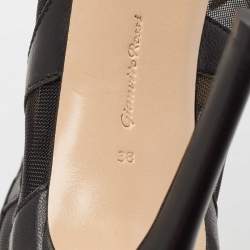 Gianvito Rossi Black Mesh Ankle Length Boots Size 38