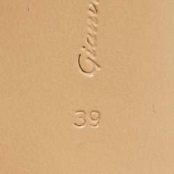 Pre Owned Gianvito Rossi Red Suede Pointed Toe Pumps Size 39