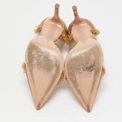 Gianvito Rossi Gold PVC and Satin Plexi Pumps Size 37