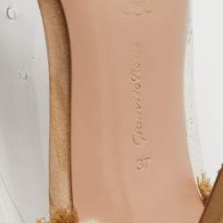 Gianvito Rossi Gold PVC and Satin Plexi Pumps Size 37