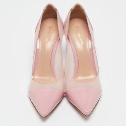 Pre Owned Gianvito Rossi Pink Patent Leather and PVC Plexi Pumps Size 36