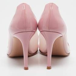 Pre Owned Gianvito Rossi Pink Patent Leather and PVC Plexi Pumps Size 36