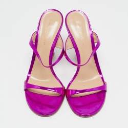 Gianvito Rossi Pink Leather Aura Sandals Size 39.5