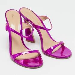 Gianvito Rossi Pink Leather Aura Sandals Size 39.5