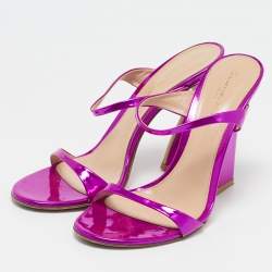 Gianvito Rossi Pink Leather Aura Sandals Size 39.5