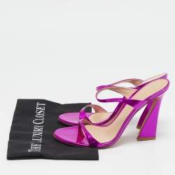 Gianvito Rossi Pink Leather Aura Sandals Size 39.5