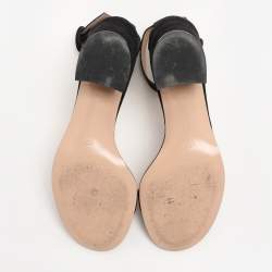 Gianvito Rossi Black Suede Versilia Sandals Size 38.5