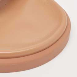 Pre Owned Gianvito Rossi Beige Suede Gladiator Flat Sandals Size 39.5