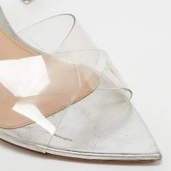 Gianvito Rossi Transparent Leather and PVC Plexi Stark Sandals Size 37
