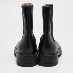 Gianvito Rossi Black Leather Montey Ankle Boots Size 39