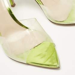Gianvito Rossi Green PVC Elle Slide Sandals Size 38