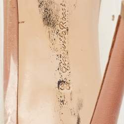 Gianvito Rossi Multicolor Python, Leather and PVC Plexi Pointed Toe Pumps Size 38