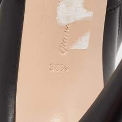 Gianvito Rossi Black Leather Ankle Length Boots Size 38.5