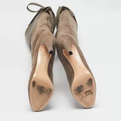 Gianvito Rossi Beige Suede Knee Length Boots Size 39