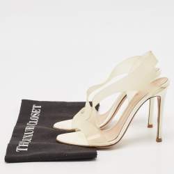 Gianvito Rossi Transparent PVC Metropolis Ankle Strap Sandals Size 36