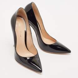 Pre Owned Gianvito Rossi Black Patent Leather Gianvito 105 Pumps Size 36