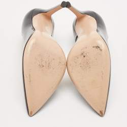 Pre Owned Gianvito Rossi Black Patent Leather Gianvito 105 Pumps Size 36