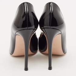 Pre Owned Gianvito Rossi Black Patent Leather Gianvito 105 Pumps Size 36